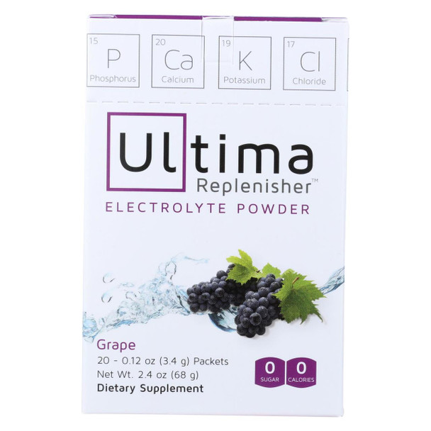 Ultima Replenisher Electrolyte Powder - Grape - 20 count