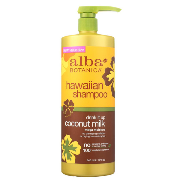 Alba Botanica - Hawaiian Shampoo - Drink It Up Coconut Milk - 32 fl oz