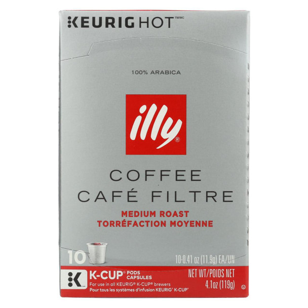 Illy Caffe Coffee - Kcups Red Mediu Roasted - Case of 6 - 10 count