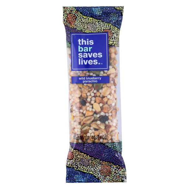 This Bar Saves Lives - Wild Blueberry Pistachio - Case of 12 - 1.4 oz.