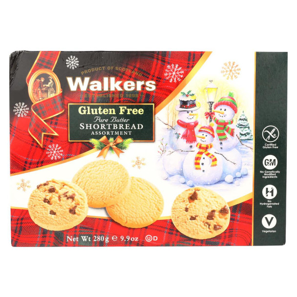 Walkers Shortbread Holiday - Gluten Free - Shortbread - Case of 12 - 9.9 oz