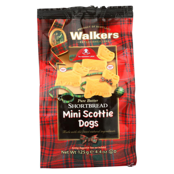 Walkers Shortbread Mini Scottie - Shortbread - Case of 6 - 4.4 oz