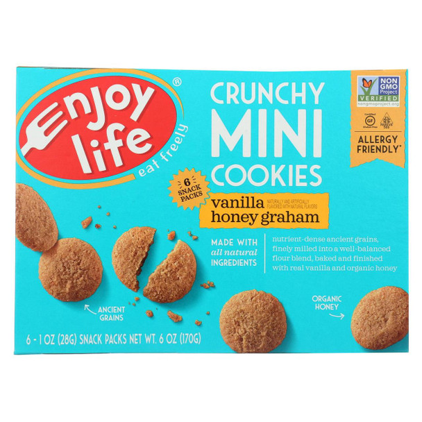 Enjoy Life - Mini Cookies - Vanilla Honey Graham - Case of 6 - 6 oz.