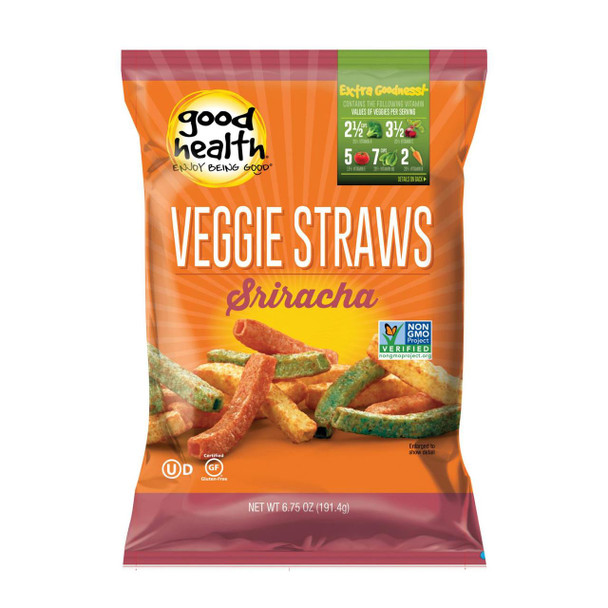 Good Health Veggie Straws - Sriracha - Case of 10 - 6.75 oz