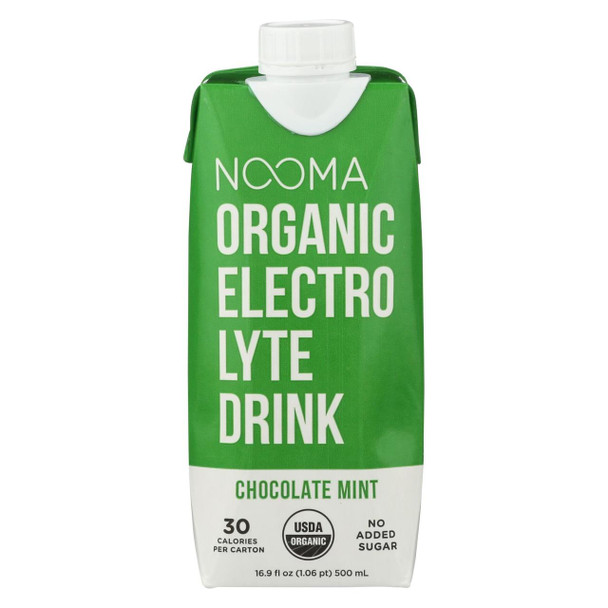 Nooma Electrolite Drink - Organic - Chocolate Mint - Case of 12 - 16.9 fl oz