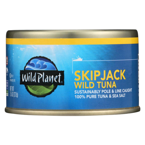 Wild Planet Wild Tuna - Skipjack - Case of 12 - 7.5 oz