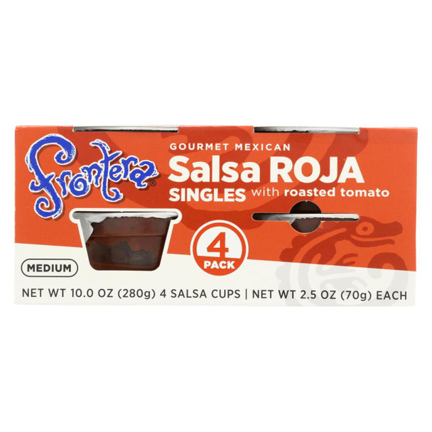 Frontera Foods Salsa - Medium Salsa Roja - Case of 6 - 4/2.5 oz.