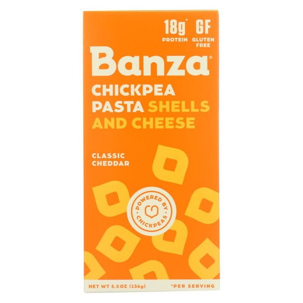Banza Shells & Cheese - Chickpea - Case of 12 - 5.50 oz