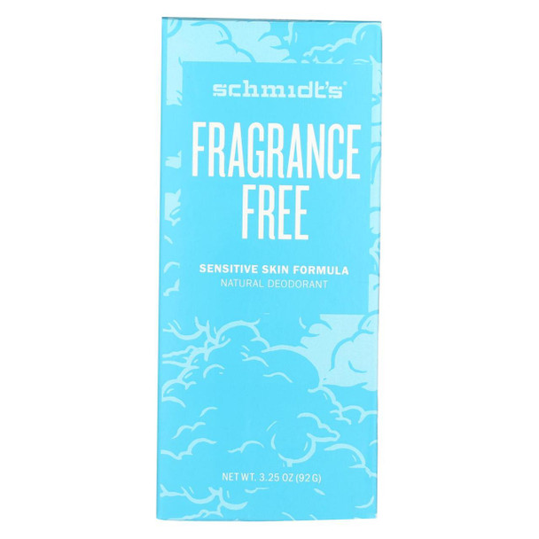 Schmidt's Deodorant Deodorant Stick - Fragrance - Free Sensitive - 3.25 oz
