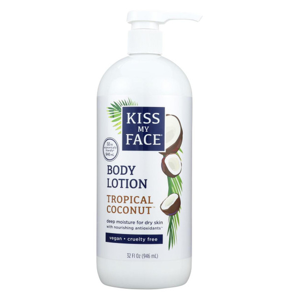 Kiss My Face Body Lotion - Tropical Coconut - 32 fl oz