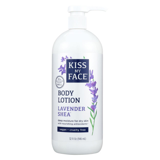 Kiss My Face Body Lotion - Lavender Shea - 32 fl oz
