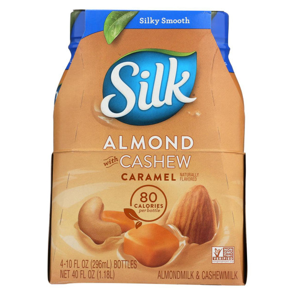 Silk Almond Milk - Cashew Caramel - Aseptic - Case of 3 - 4/10 fl oz