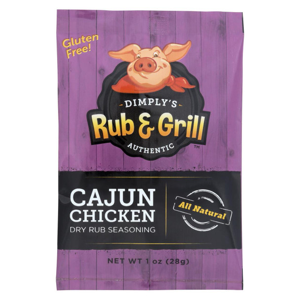 Dimply's - Seasoning - Cajun Chicken Dry Rub - Case of 12 - 1 oz.