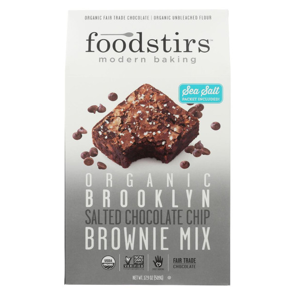 Foodstirs Organic Baking Mix - Brooklyn Brownie - Case of 6 - 17.9 oz