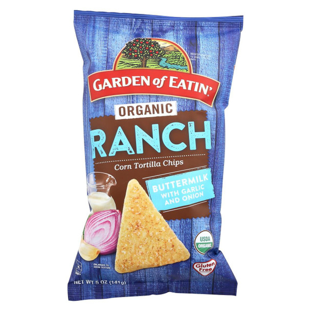 Garden Of Eatin' Chips - Organic - Ranch - Tortilla - Case of 12 - 5 oz