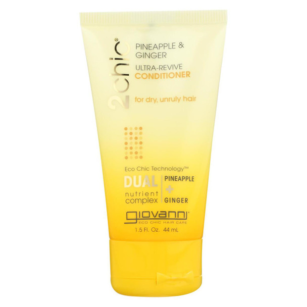 Giovanni Hair Care Products Conditioner - Pineapple and Ginger (Travel Size) - Case of 12 - 1.5 fl oz.