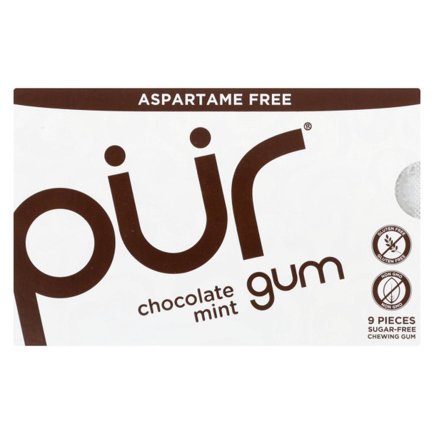 Pur Gum Gum - Chocolate Mint - Case of 12 - 9 count