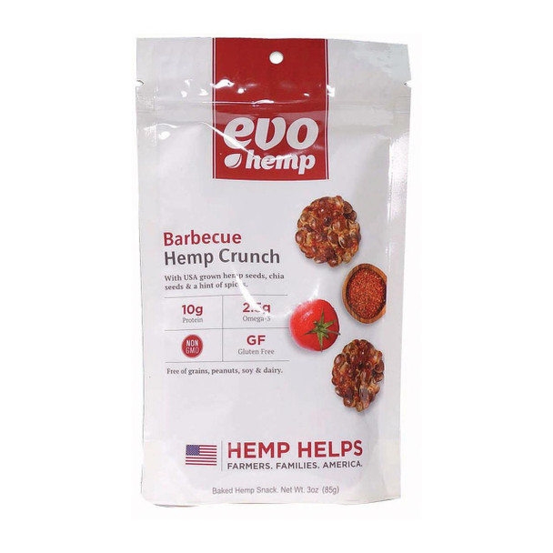 Evo Hemp Hemp Crunch - Barbecue - Case of 12 - 3 oz