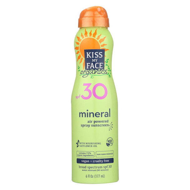 Kiss My Face Mineral Spray - Spf 30 - 6 fl oz