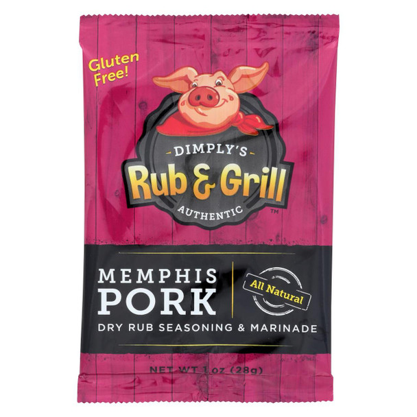 Dimply'S Seasoning - Memphis Pork Dry Rub - Case of 12 - 1 oz.