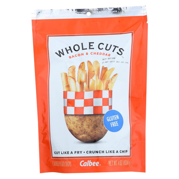 Calbee Snapea Crisp - Whole Cuts - Bacon and Cheddar - Case of 12 - 4 oz