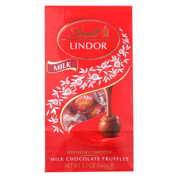 Lindt - Truffles Milk Chocolate Bag - Case of 6-5.1 oz