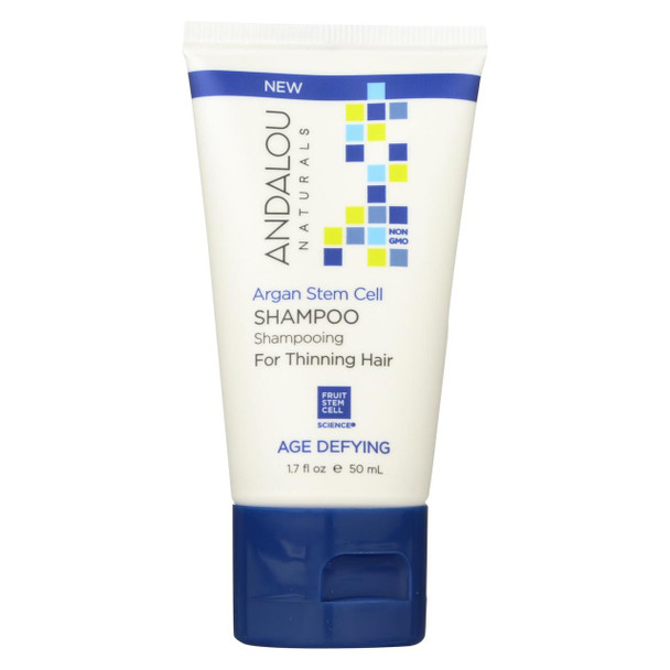 andalou Naturals Shampoo - Argan Stem Cell - Case of 6 - 1.7 fl oz