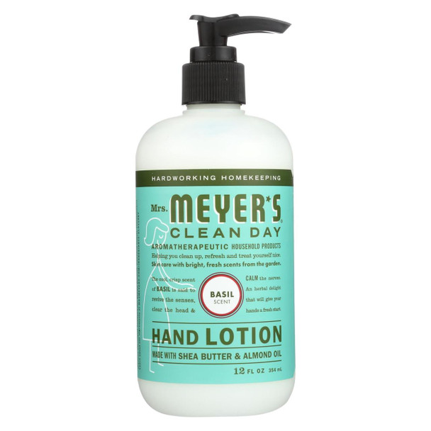 Mrs. Meyer's Clean Day - Hand Lotion - Basil - Case of 6 - 12 fl oz