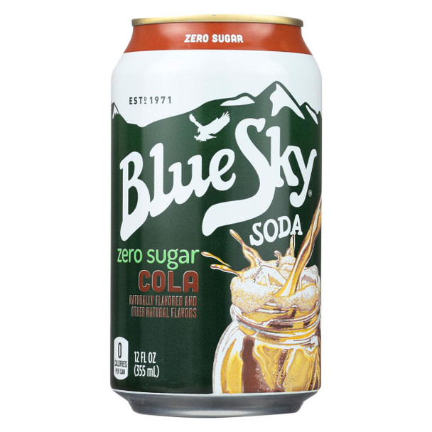 Blue Sky - Soda - Zero Cola - Case of 4 - 6/12 fl oz.