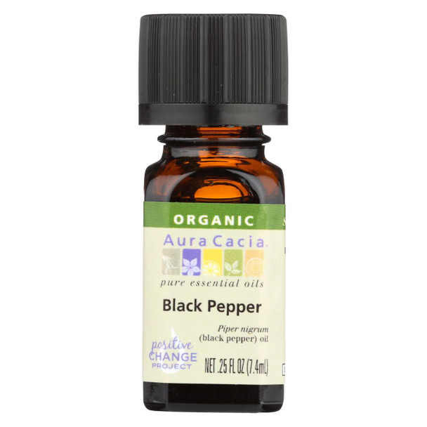 Aura Cacia - Organic Essential Oil - Black Pepper - .25 fl oz