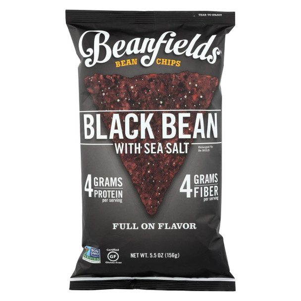 Beanfields - Black Bean and Rice Chips - Sea Salt - Case of 6 - 5.5 oz