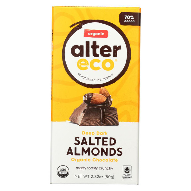 Alter Eco Americas - Choc Og2 Drk Salted Almds - CS of 12-2.82 OZ