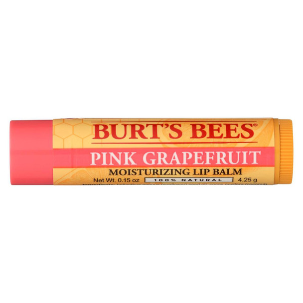 Burts Bees - Cntr - Lip Balm - Pink Fruit - Case of 12 - 1 count