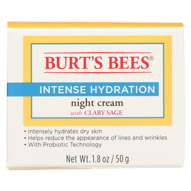 Burts Bees - Crm Nght Intns Hydration - 1.8 OZ