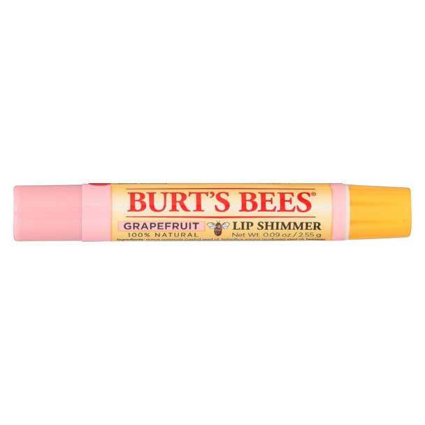Burts Bees - Lip Shimmer - Grapefruit - Case of 4 - 0.09 oz