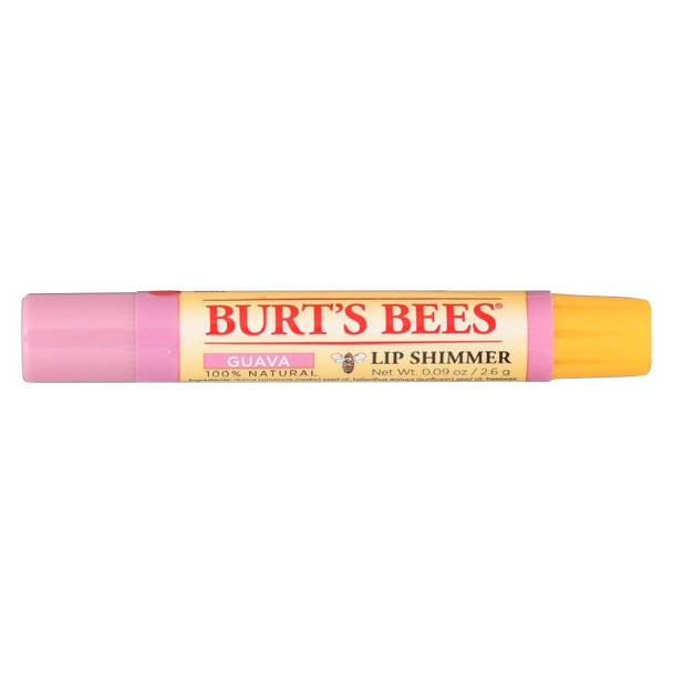Burts Bees - Lip Shimmer - Guava - Case of 4 - 0.09 oz