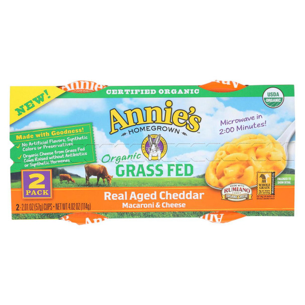 Annie's Homegrown Macaroni and Cheesee Cup - Organic - Gluten Free - Micro - Case of 6 - 4.02 oz