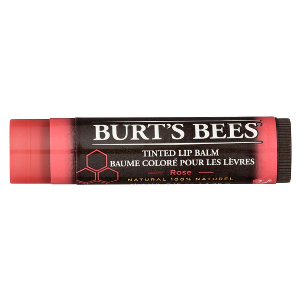 Burts Bees - Lip Balm - Tint - Rose - Case of 2 - .15 oz