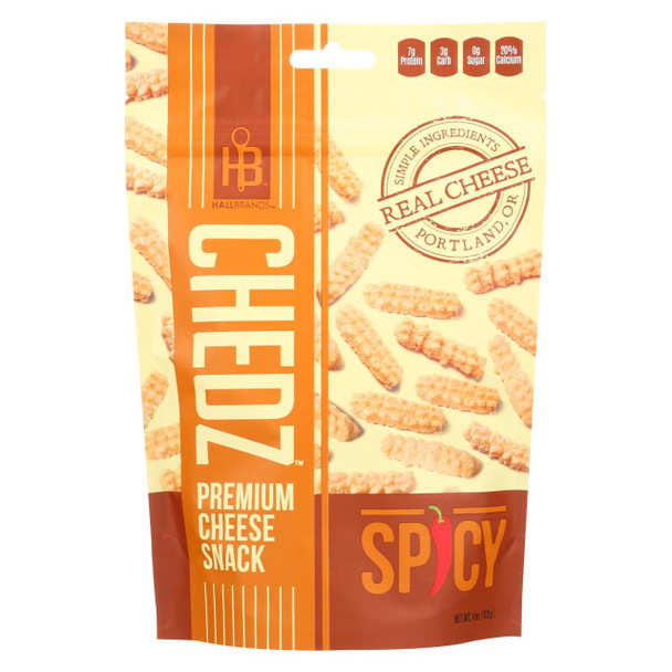 Chedz Snacks Cheese Snack - Spicy - Case of 6 - 4 oz.