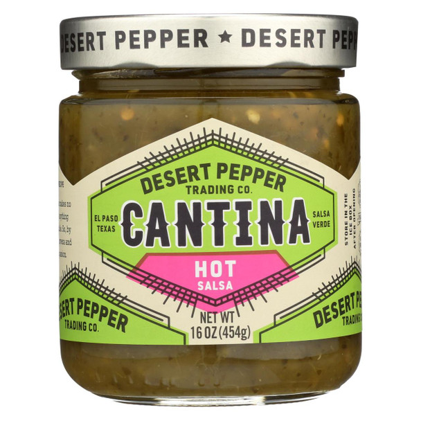 Desert Pepper Trading - Salsa - Cantina - Hot - Green - Case of 6 - 16 oz
