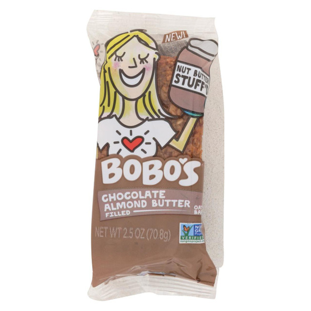 Bobo's Oat Bars - Oat Bar - Chocolate Almond Butter Filled - Case of 12 - 2.5 oz