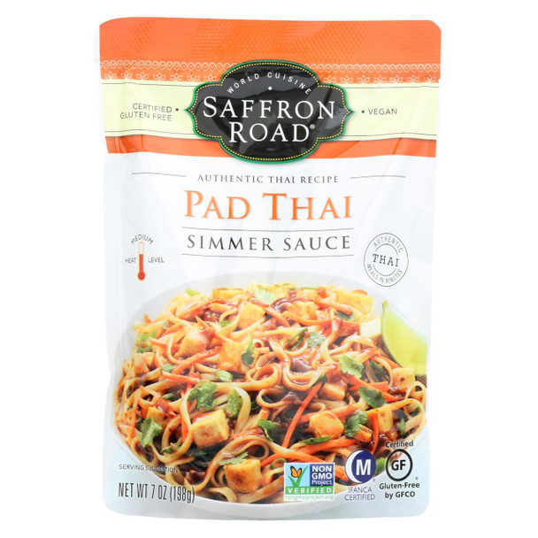 Saffron Road Simmer Sauce - Pad Thai - Case of 8 - 7 oz