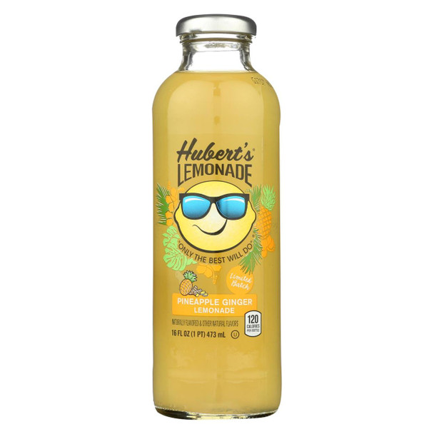 Hubert's Lemonade -Pineapple Ginger - Case of 12 - 16 fl oz