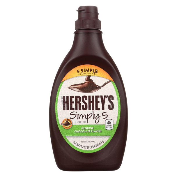 Hershey Chocolate Syrup - Simply 5 - Case of 12 - 21.8 oz