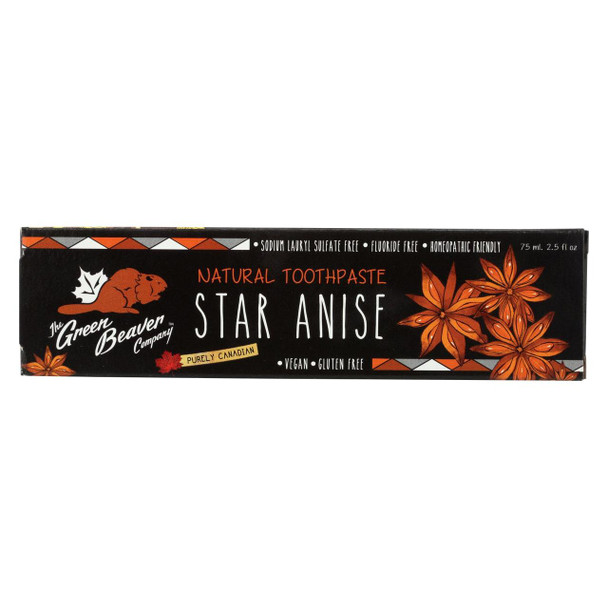 Green BeaverThe Toothpaste - Star Anis Toothpaste - Case of 1 - 2.5 fl oz.