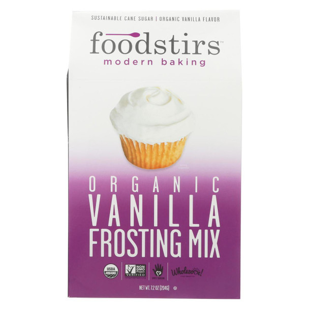 Foodstirs Frosting Mix - Vanilla - Case of 6 - 7.2 oz.