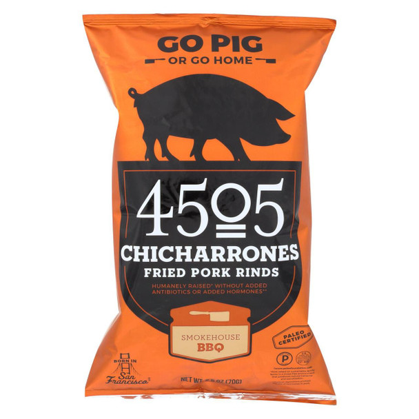 4505 - Pork Rinds - Chicharones - Smokehouse BBQ - Case of 12 - 2.5 oz