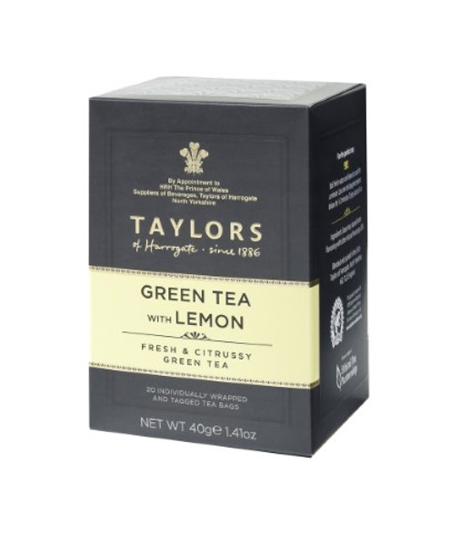 Taylors of Harrogate Tea - Green with Lemon - Case of 6 - 20 count