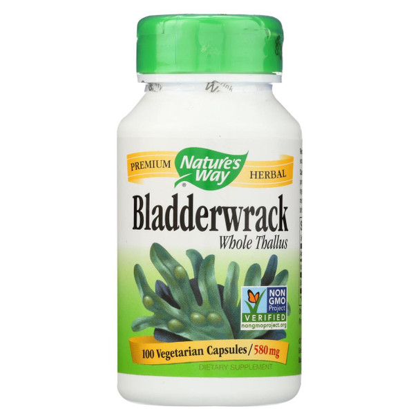 Nature's Way - Bladderwrack - Whole Thallus - 100 Vegetarian Capsules