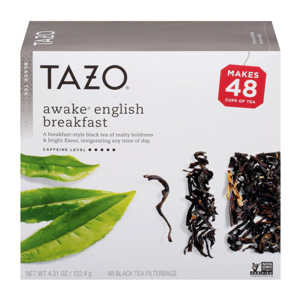 Tazo Tea Tea - Awake - Black - Filter Bag - Case of 4 - 48 BAG